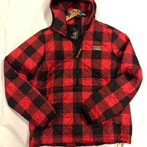 L.L. Bean Hooded Plaid Pull Over